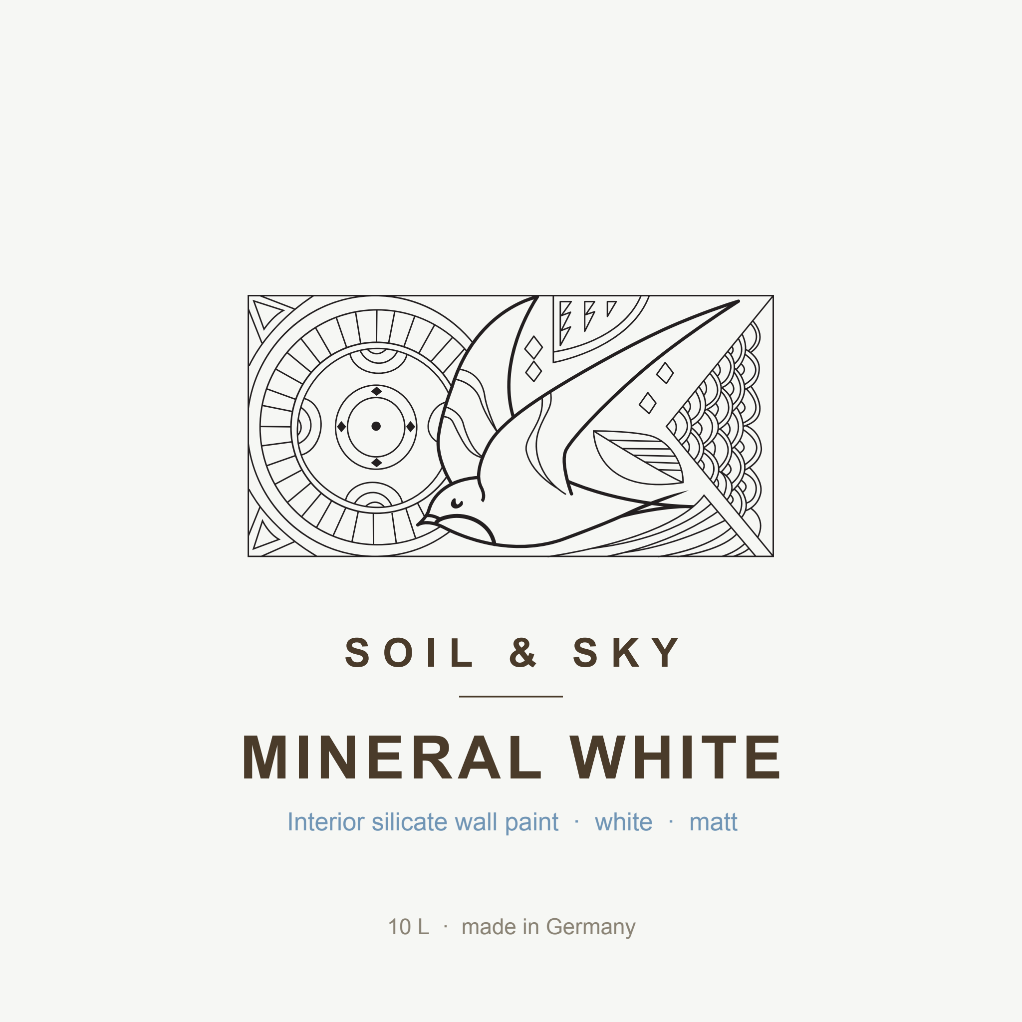 Soil & Sky Mineral White, natural silicate wall paint, 10 L